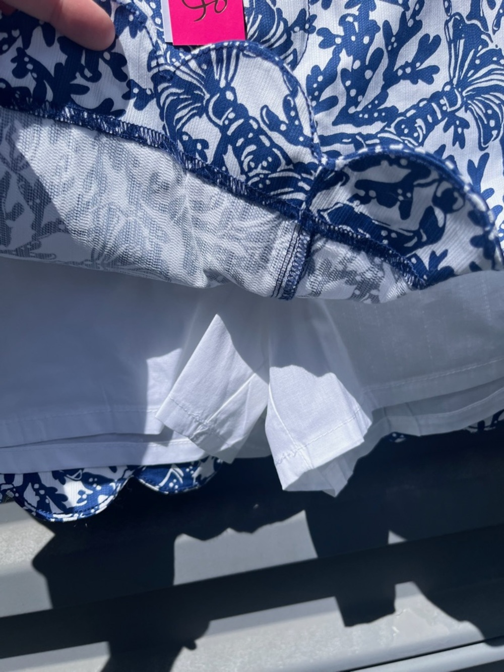 Lilly Pulitzer Navy and White Floral Skort - Picture 2 of 5